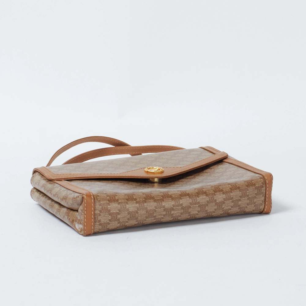 Celine Beige Macadam Leather Triomphe Shoulder Bag - image 5